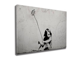 Wallity WY08 Banksy Lienzo Decorativo enmarcado 50 x 70 cm